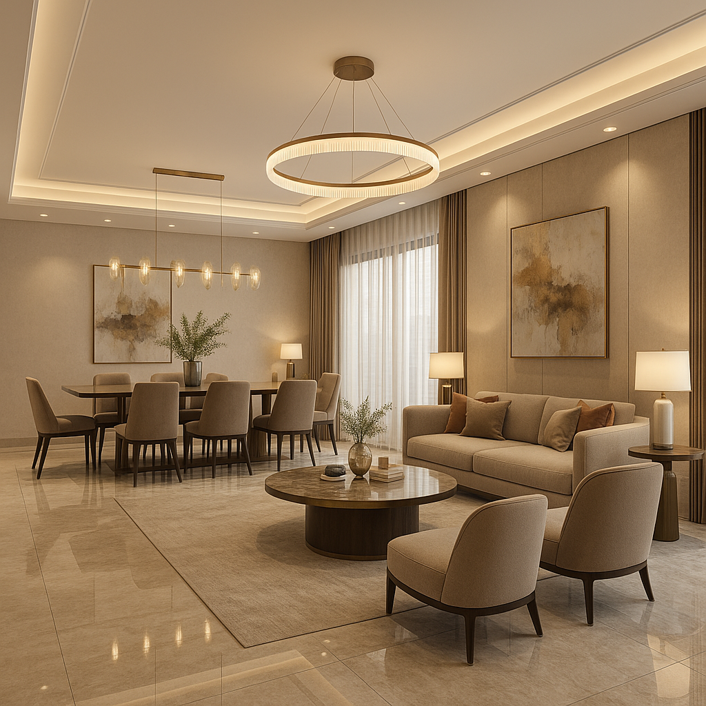 best-interior-designers-in-surat Luxury living room interior by the best interior designers in Surat