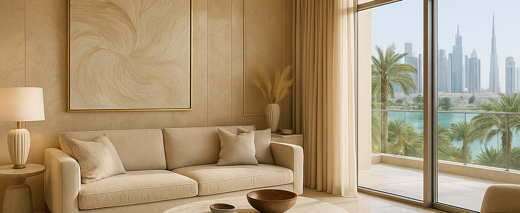 Villa Interior Design Dubai – Luxury Villa Living Room by Wanderlust Architects