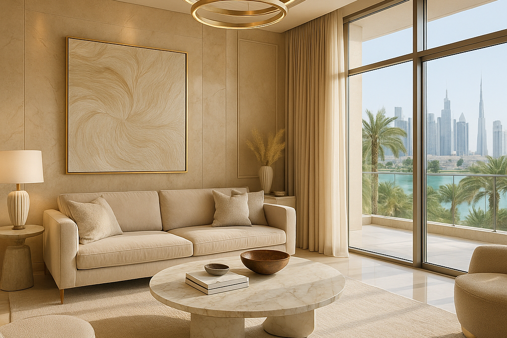 Villa Interior Design Dubai – Luxury Villa Living Room by Wanderlust Architects