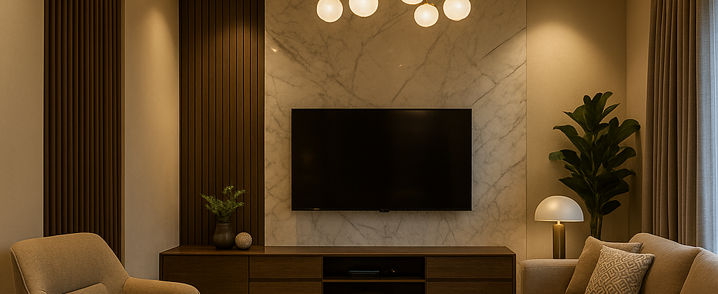 Best interior designer in Surat – Wanderlust Architects luxury living room design