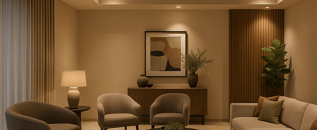 Luxury interior designers in Surat – Wanderlust Architects premium living room design