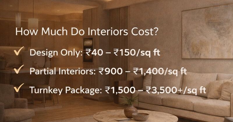 Interior design cost in Surat – luxury turnkey interiors by Wanderlust Architects