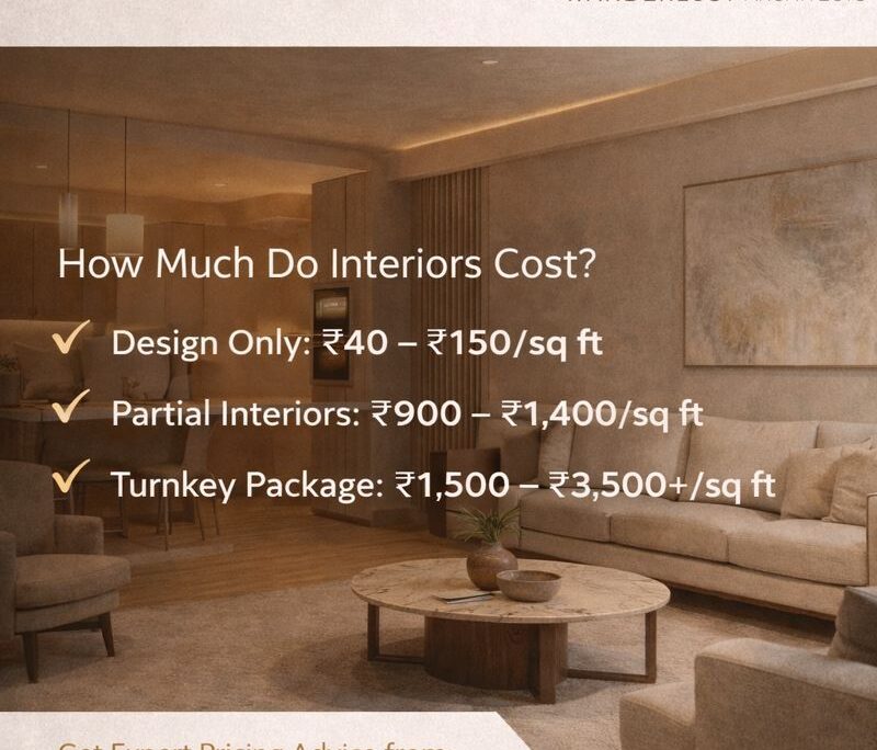 Interior design cost in Surat – luxury turnkey interiors by Wanderlust Architects