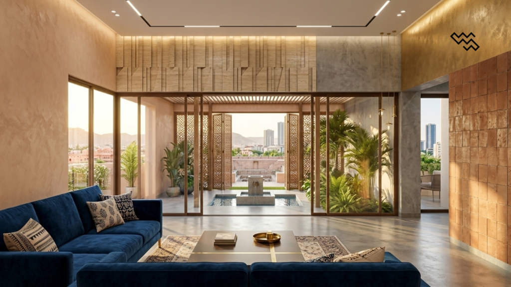 Wall texture design for living room