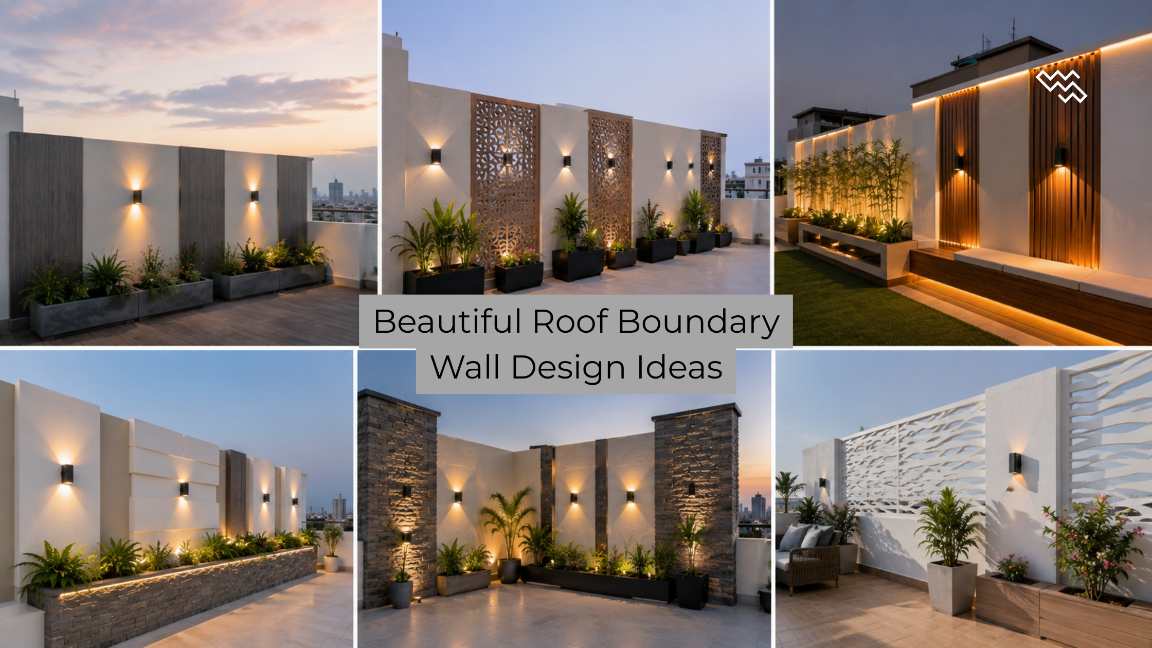 Beautiful Roof Boundary Wall Design Ideas