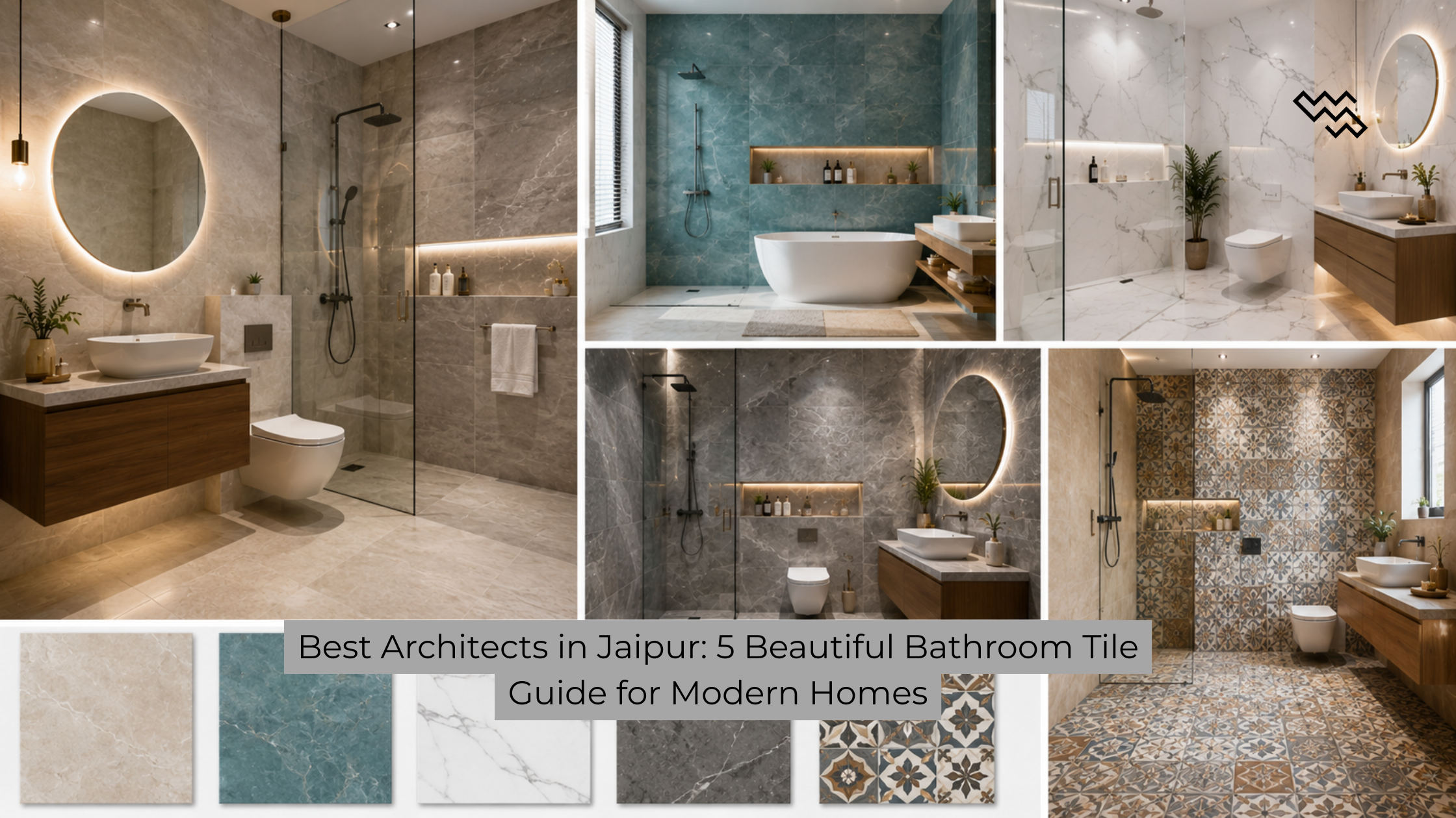 Best Architects in Jaipur 5 Beautiful Bathroom Tile Guide for Modern Homes